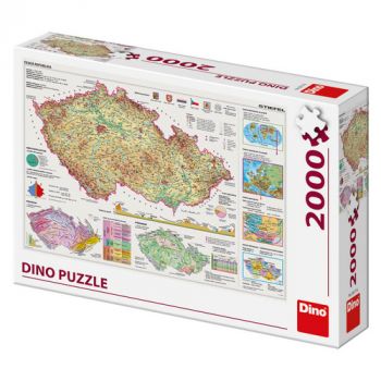 Puzzle Mapy Českej republiky 2000 Dino