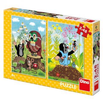 Puzzle Krtko na čistinke 2x48 Dino