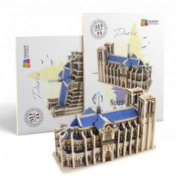 Drevené 3D puzzle Katedrála Notre Dame