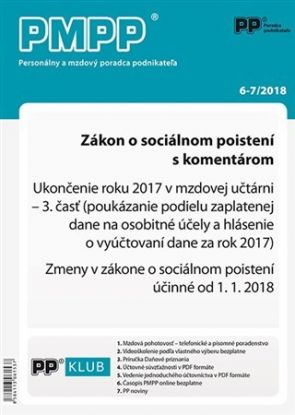 PMPP 6-7/2018 Zákon o sociálnom poistení s komentárom