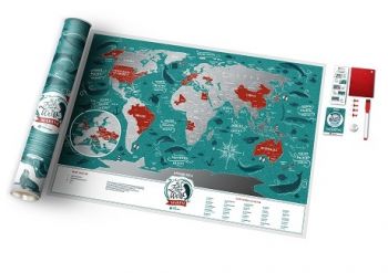 Stieracia mapa sveta Travel Map Marine World