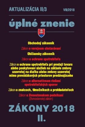 Zákony 2018 II aktualizácia II 3 - úplné znenie po novele