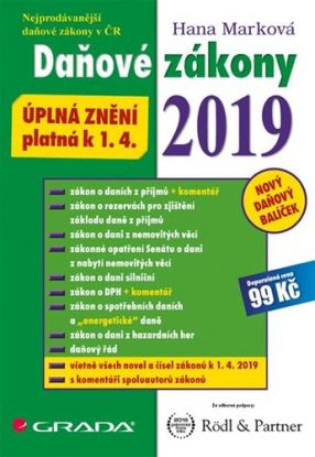 Daňové zákony 2019 - úplná znění k 1. 4. 2019 (CZ)