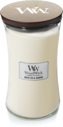 WoodWick sviečka veľká White Tea and Jasmin