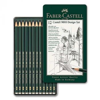 Grafitová Ceruzka Faber-Castell Castell Design set plechová krabička 12 ks