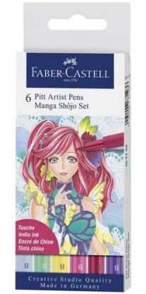 Popisovač Faber-Castell Pitt Artist Pen Manga Shojo 6 ks