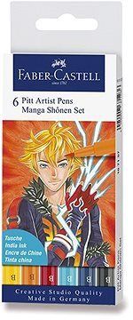 Popisovač Faber-Castell Pitt Artist Pen Manga Shonen 6 ks