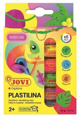 JOVI plastelína neonové farby 6x15 g