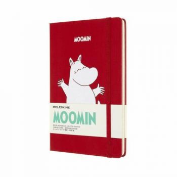 Zápisník MOLESKINE Moomin linajkový červený L