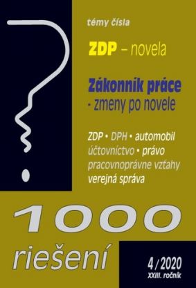 1000 riešení 4/2020 - Zmeny v zákone o dani z príjmov, Zmeny v Zákonníku práce