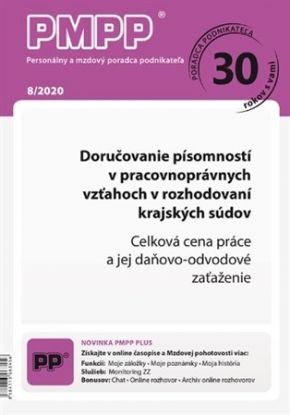 PMPP 8/2020 Doručovanie písomností v pracovnoprávnych vzťahoch v rozhodovaní krajských súdov