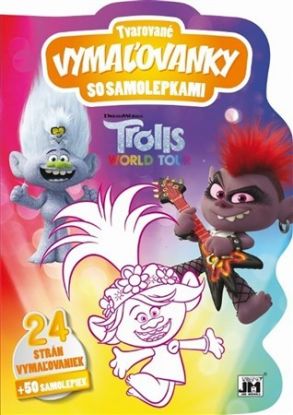 Trolls: Tvarované vymaľovanky so samolepkami