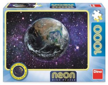 Puzzle Planéta Zem 1000 neon Dino