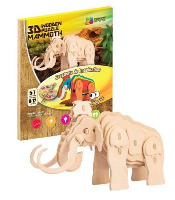 Drevené 3D puzzle Mamut