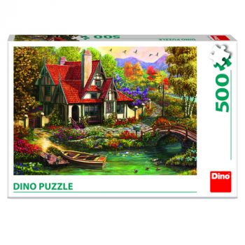 Puzzle Chata pri jazere 500 Dino