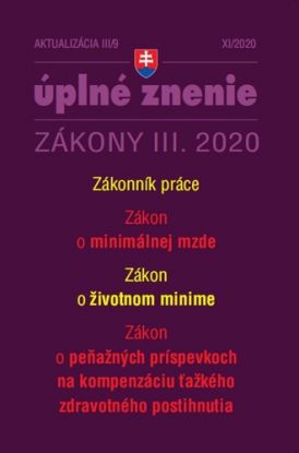 Zákony 2020 III aktualizácia III 9 - Zákonník práce a minimálna mzda