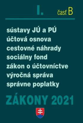 Zákony 2021 I. B - Účtovné zákony (Zákon o účtovníctve, sústavy JÚ a PÚ, cestovné náhrady, správne poplatky)