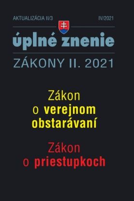 Zákony 2021 II aktualizácia II 3 – Verejné obstarávanie a priestupky