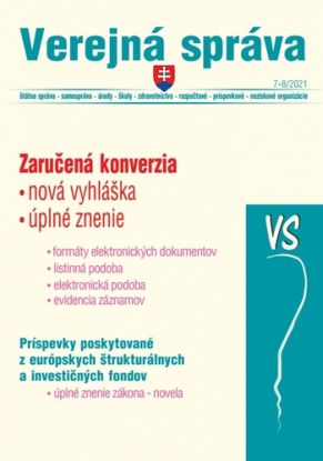 Verejná správa 7-8/2021 - Elektronizácia a Európske fondy