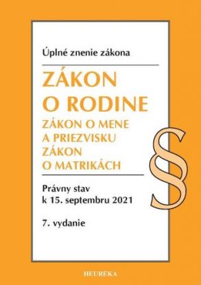 Zákon o rodine. Úzz, 7. vydanie 9/2021