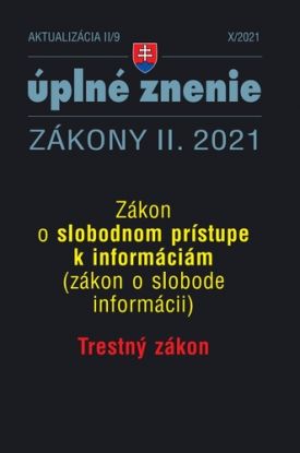 Zákony 2021 II aktualizácia II 9 - Trestný zákon