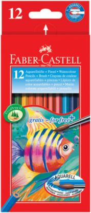 Akvarelové Pastelky Faber-Castell 12 ks + štetec