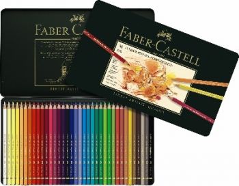 Pastelky Faber-Castell Polychromos plechová krabička 36 ks