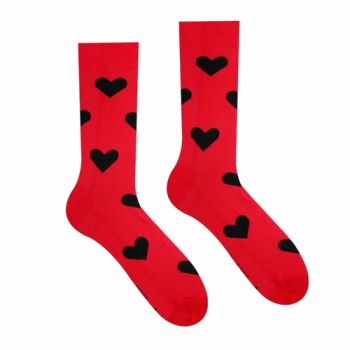 Unisex ponožky Srdiečko červené HestySocks (veľkosť: 35-38)