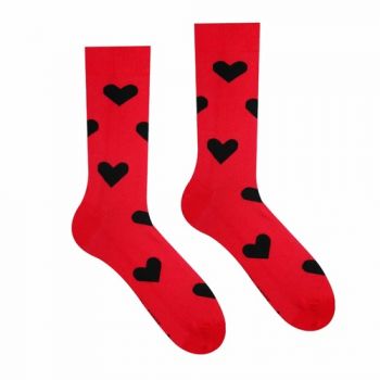 Unisex ponožky Srdiečko červené HestySocks (veľkosť: 43-46)