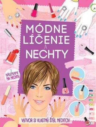 Módne líčenie a nechty (s nálepkami na nechty)