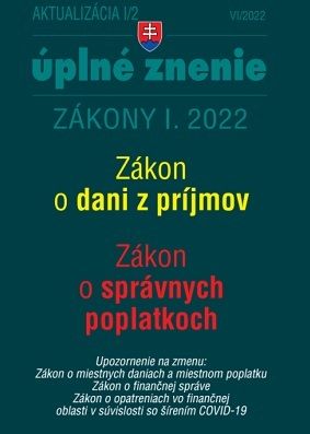 Zákony 2022 I aktualizácia I 2 - daňové a účtovné zákony