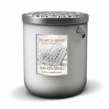 Veľká sviečka Heart & Home Navždy spolu, 340g