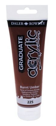 D&R Graduate akrylová farba Burnt Umber 120 ml