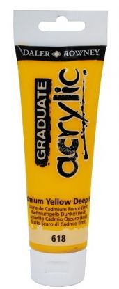 D&R Graduate akrylová farba Cadmium Yellow Deep 120 ml