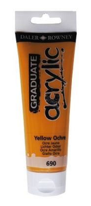 D&R Graduate akrylová farba Yellow Ochre 120 ml