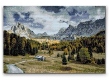 Diamantovanie podľa čísiel Dolomity (40x60cm)