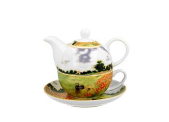 Porcelánový set na čaj pre jedného Claude Monet - Poppy Field 350 ml