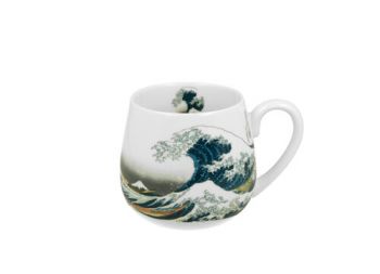 Porcelánový sudový hrnček K. Hokusai - The Great Wave 430 ml