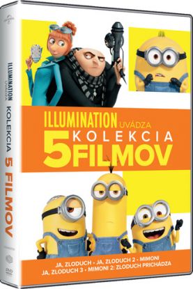 Mimoni + Ja, zloduch: kolekcia 5 filmov 5DVD (SK)