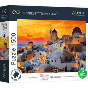 Puzzle Romantický západ slnka: Oia, Santorini 1500 Trefl Prime