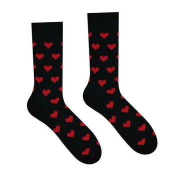 Unisex ponožky Malé srdiečka čierne HestySocks (veľkosť: 35-38)