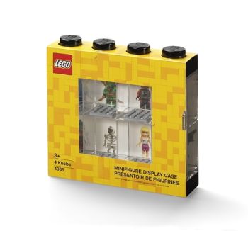 LEGO zberateľská skrinka na 8 minifigúrok, čierna