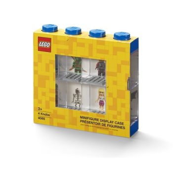 LEGO zberateľská skrinka na 8 minifigúrok, modrá