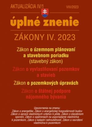 Aktualizácia IV/1 2023 - Stavebný zákon, bývanie