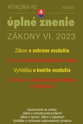 Aktualizácia VI/2 2023 - životné prostredie, odpadové a vodné hospodárstvo