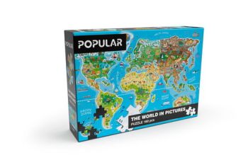 Puzzle Mapa sveta 160 Popular (puzzle v angličtine)