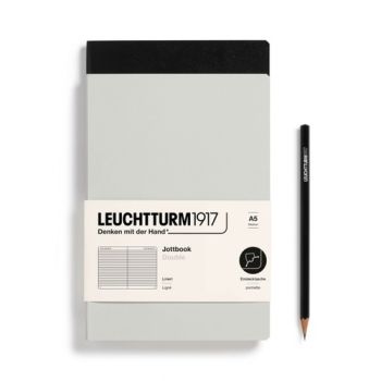 Zošit LEUCHTTURM1917 Jottbook Double, Light Grey & Black, Flexcover, 80 g/m2 papier, 59 p., riadkovaný