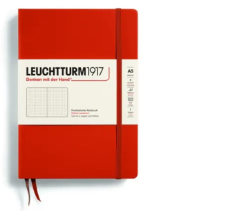 Zápisník LEUCHTTURM1917 Medium (A5) Fox Red, 251 p., bodkovaný