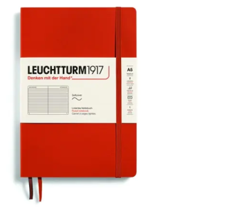 Zápisník LEUCHTTURM1917 Softcover Medium (A5) Fox Red, 123 p., riadkovaný