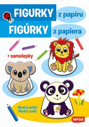 Figurky z papíru - Modrý sešit / Figúrky z papiera - Modrý zošit + samolepky (CZ/SK vydanie)